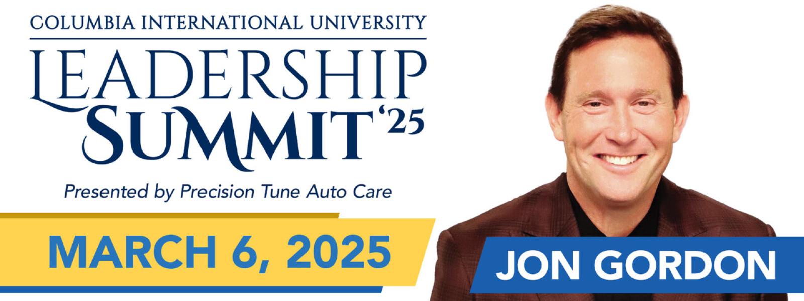 Top Leadership Expert Jon Gordon coming to Columbia International University – March 6!